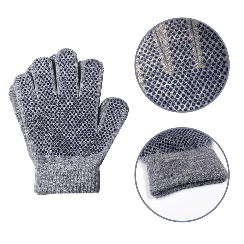 Evridwear Boys Girls Magic Stretch Gripper Gloves 3 Pair Pack Assortment, Kids One Size Winter Warm Gloves Children (6-8Years, 3 Pairs Skate) - Image 2